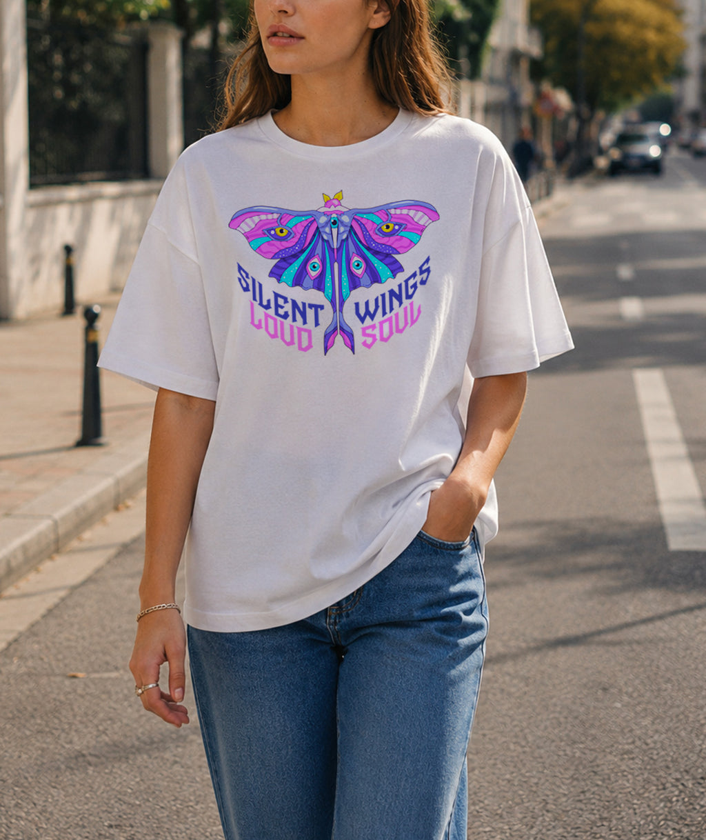 Neon Wings Statement Tee – Loud Soul Edition