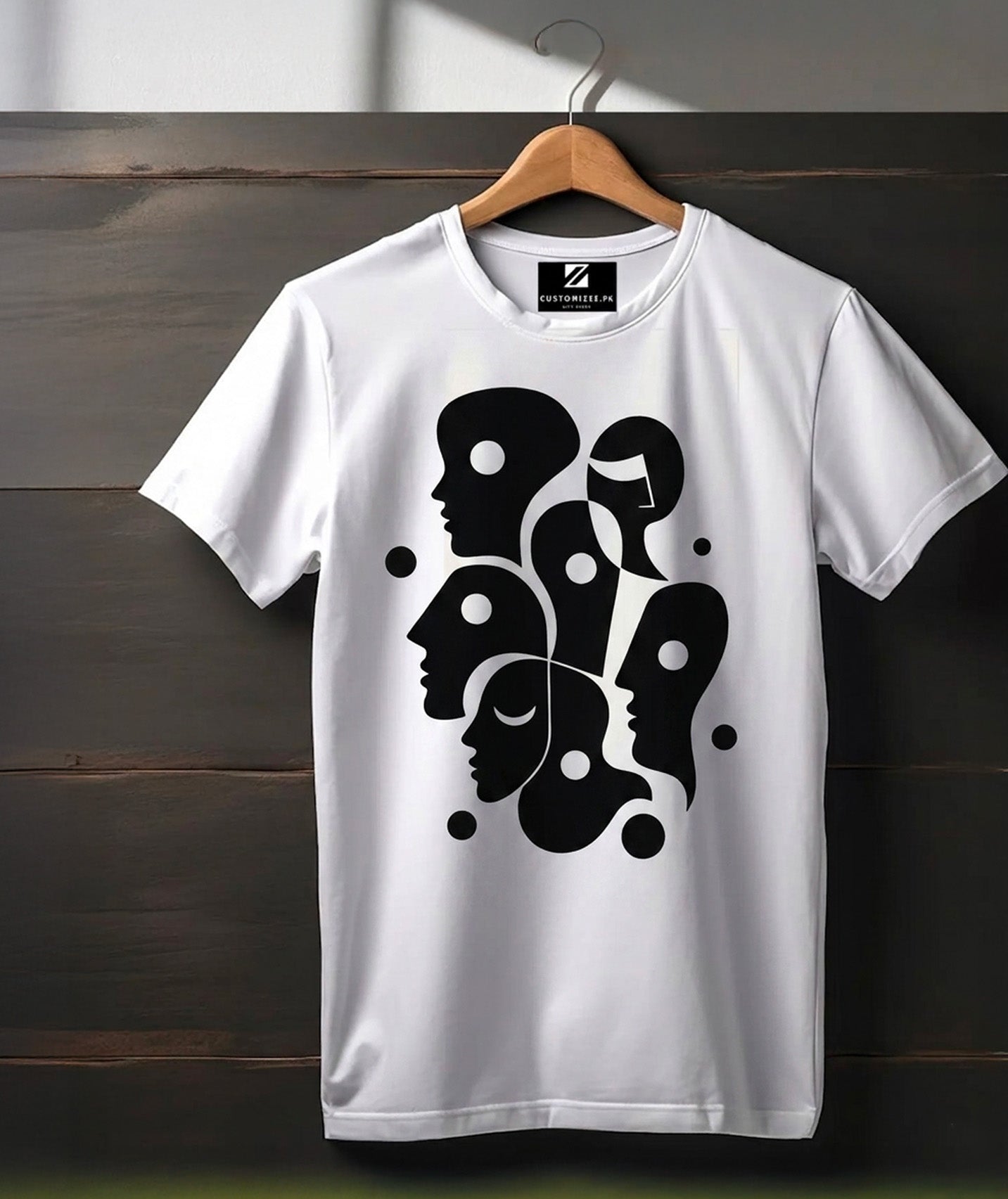 Abstract Human Faces Art Tee
