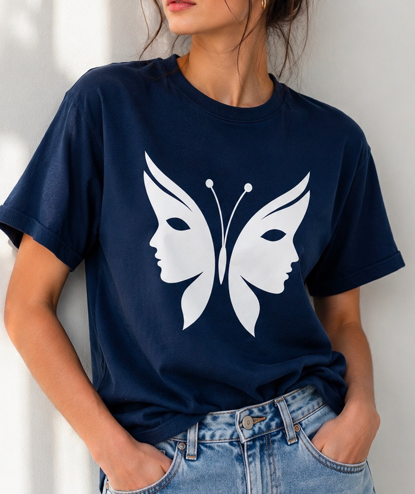Two Sides Illusion Butterfly Tee