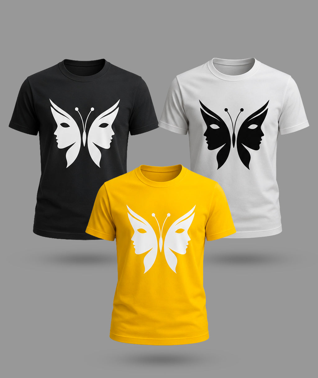 Two Sides Illusion Butterfly Tee