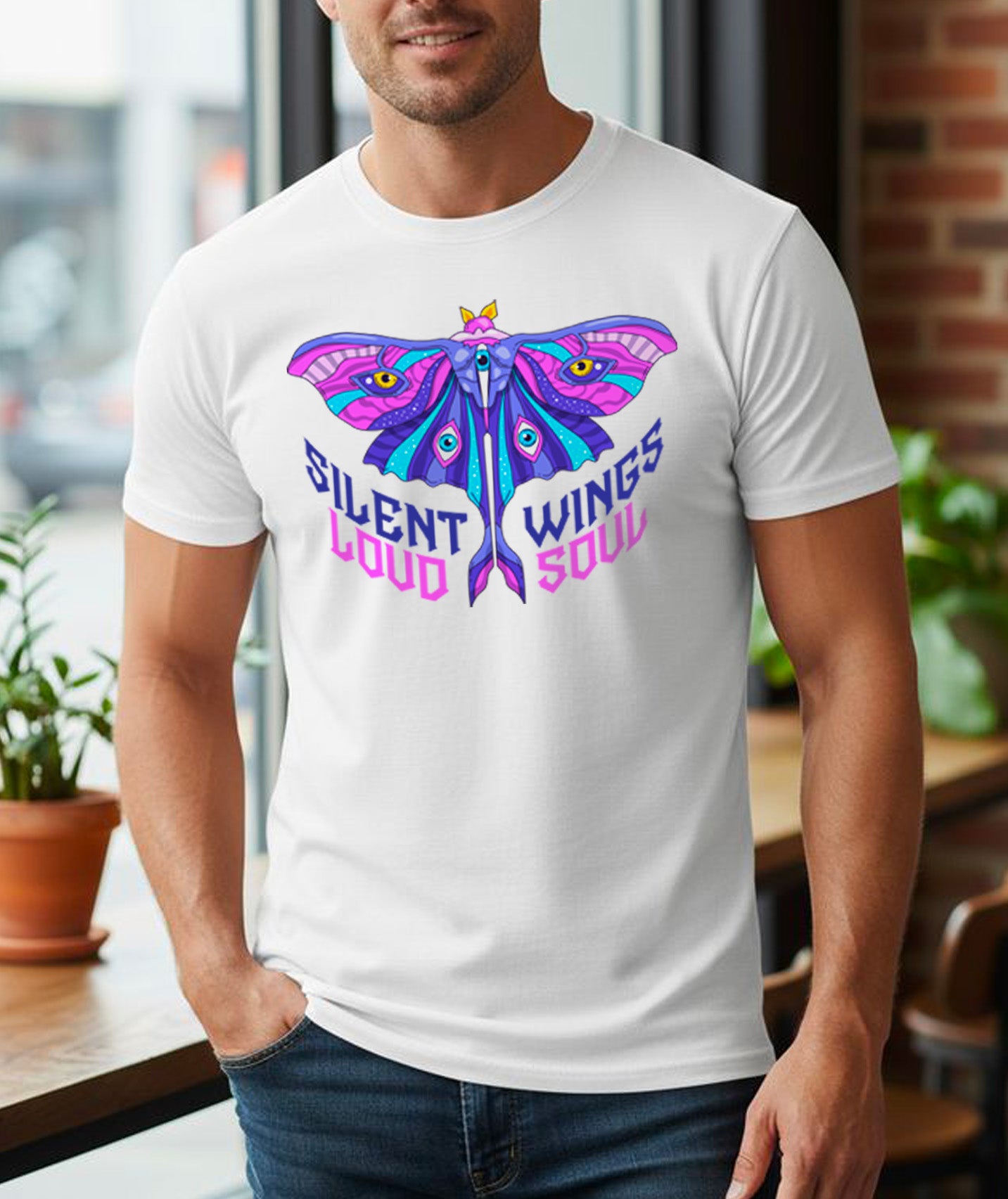 Neon Wings Statement Tee – Loud Soul Edition