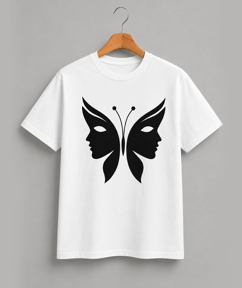 Two Sides Illusion Butterfly Tee