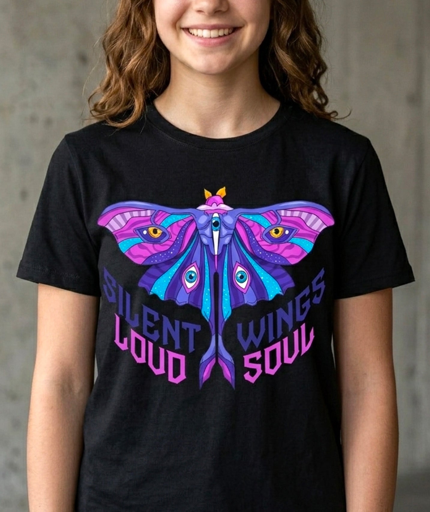 Neon Wings Statement Tee – Loud Soul Edition