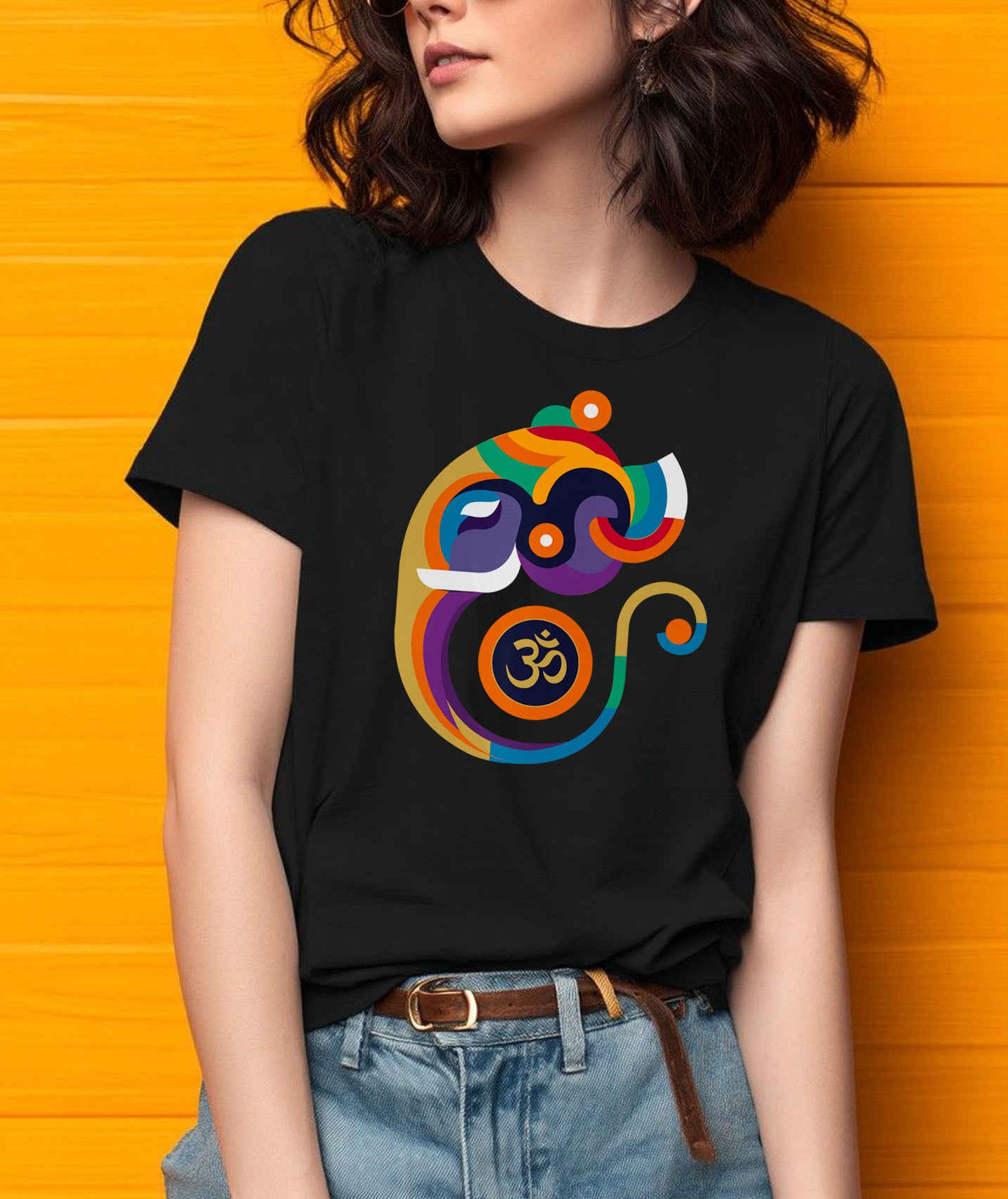 Abstract Geometric Ganesha T-Shirt