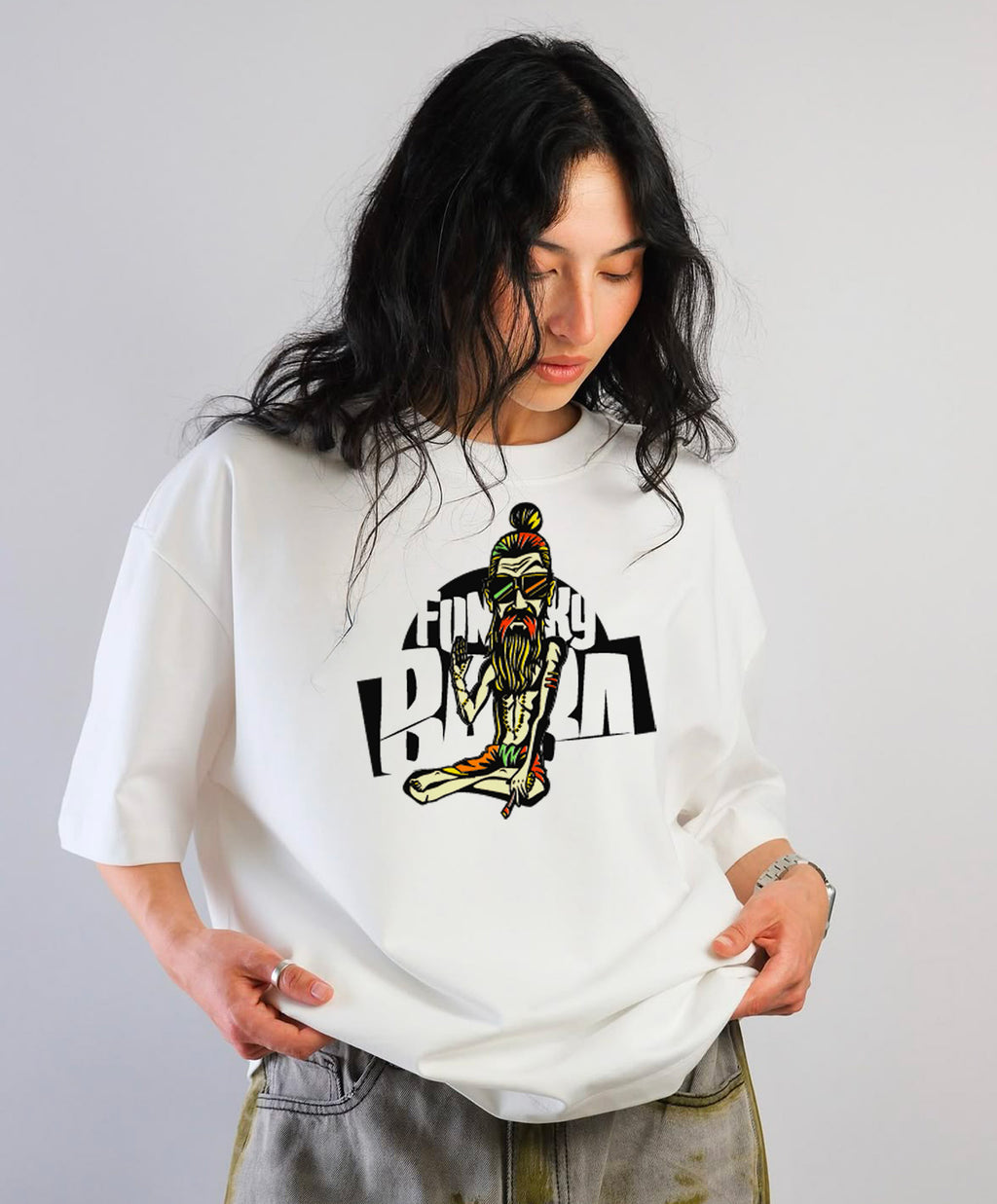 Groovy Hippie Baba T-Shirt Design