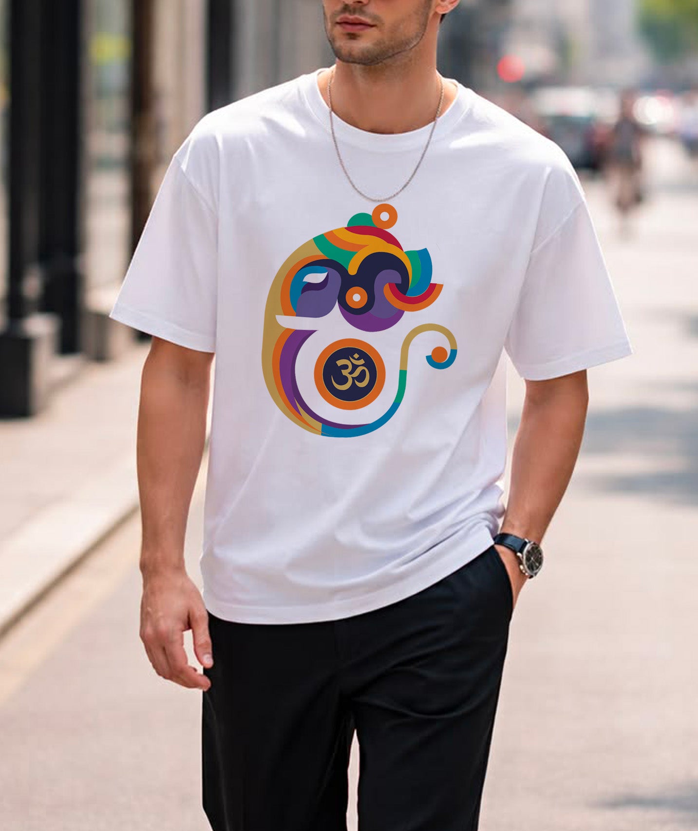Abstract Geometric Ganesha T-Shirt