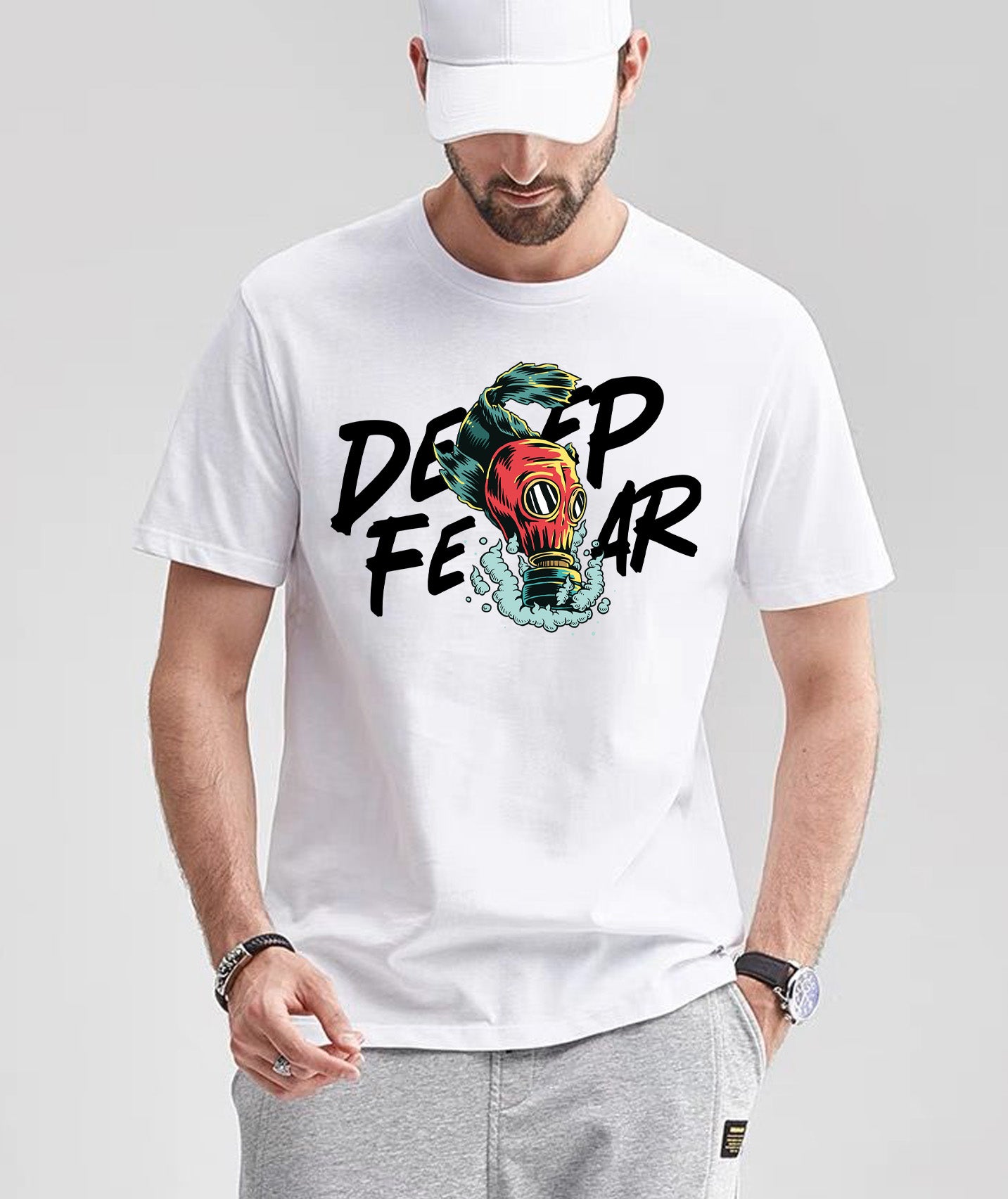 Deep Fear Gas Mask Graphic Tee