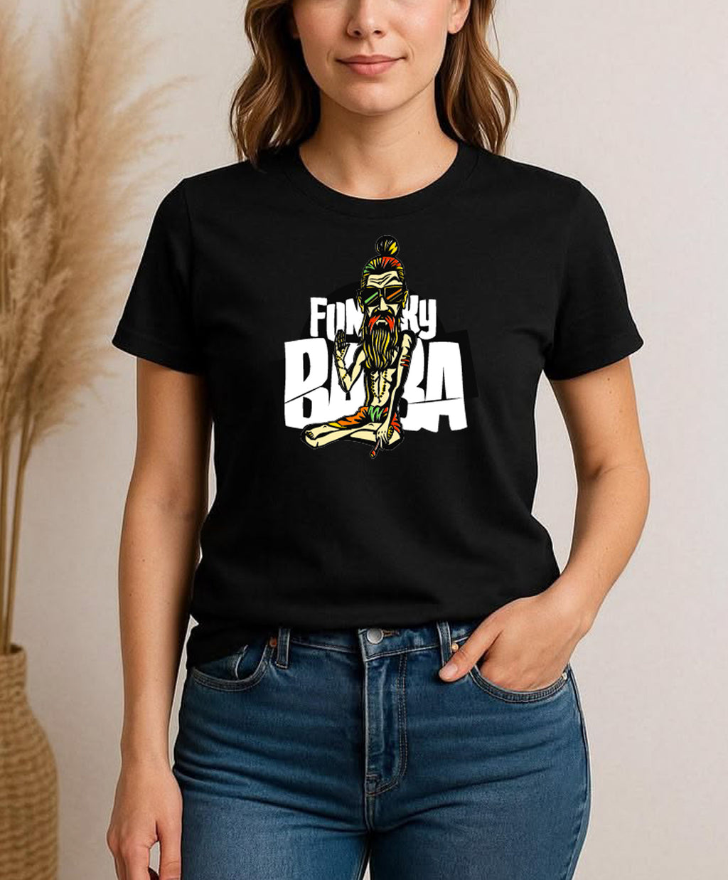 Groovy Hippie Baba T-Shirt Design