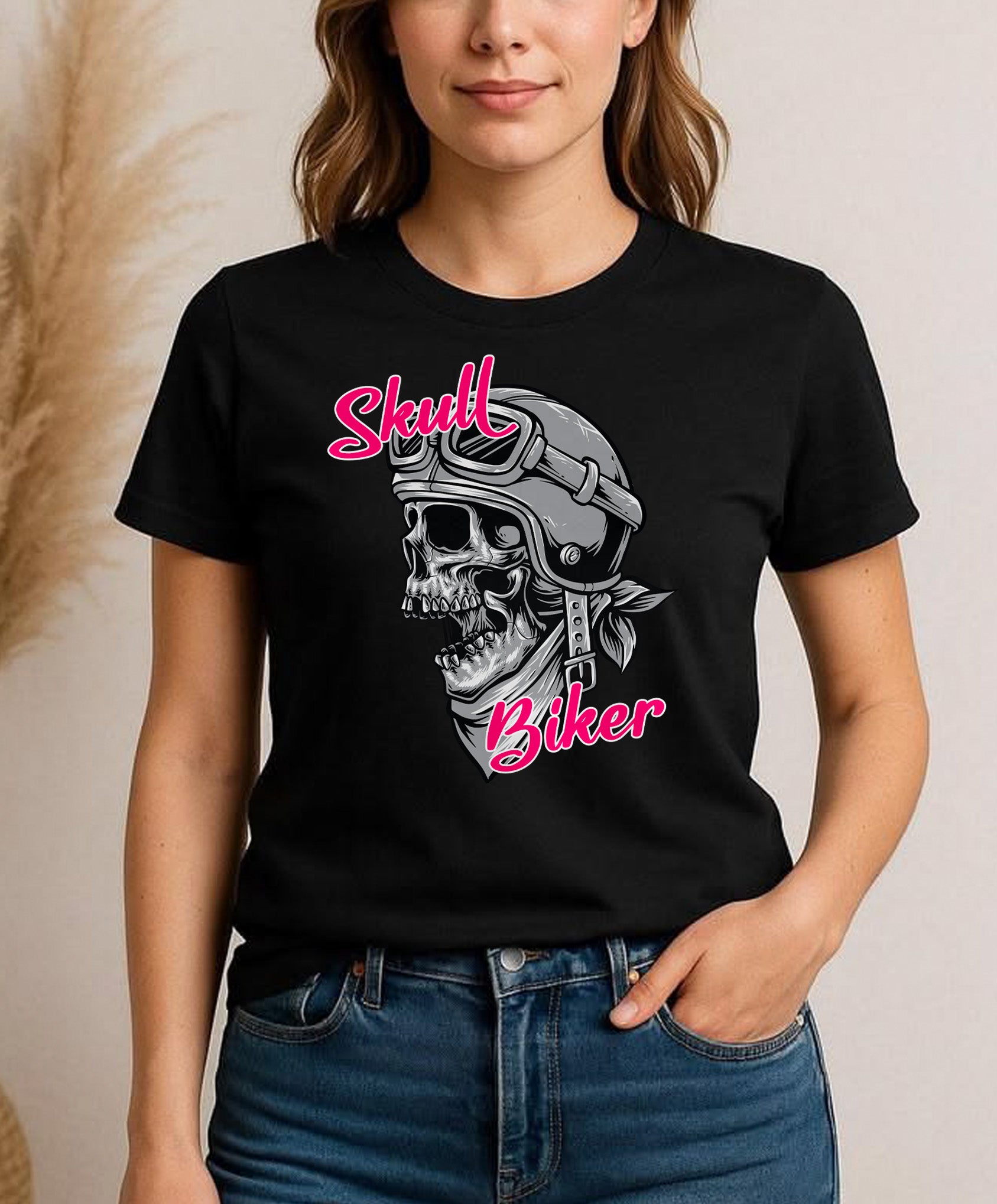 Skull Biker Retro Motorcycle Vintage T-Shirt